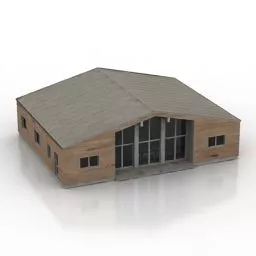 Classroom Wood Door Modern Style 3d model