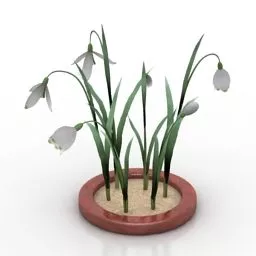 Grass Zizania Garden Decoration 3d model