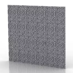 Panel Decor Grey Textures 3d model