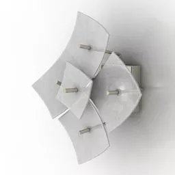 Round Ceiling Lamp White Shade 3d model