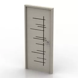 Wood Door Lines Pattern 3d model