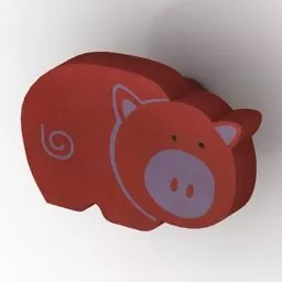 Piggy Shaped Handle Furniture 3d model