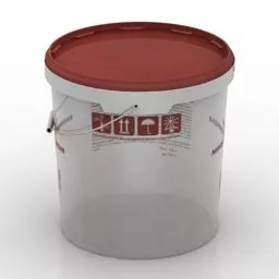 Red Canister Paint 3d model