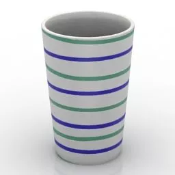 Lattice Vase With Yellow Flower 3d model