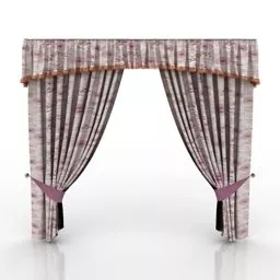 Vintage Curtain Collaped 3d model
