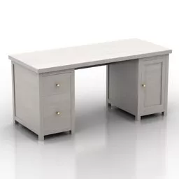 C Shape Table 3d model
