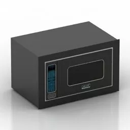 Black Electric Microwave 3d model