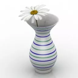 Egyptian Vase On Table 3d model