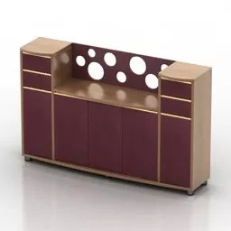 Small Reception Rack Combine 3d model