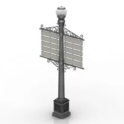 Table Lamp Black Pot Base 3d model