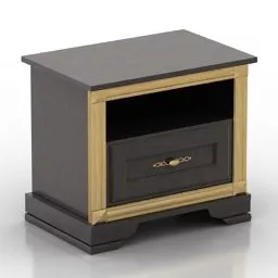 Simple Nightstand Bedroom 3d model