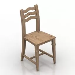 Bar Chair Read Leather Seat Pad 3d model