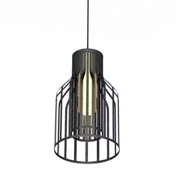 Wire Luster Fibre Ceiling Lamp 3d model