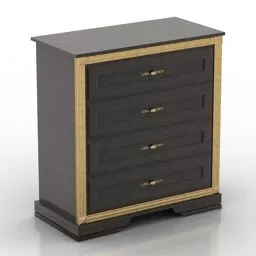 Locker Four Drawers 3d model