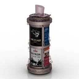 Street Bollard Advertising 3d model