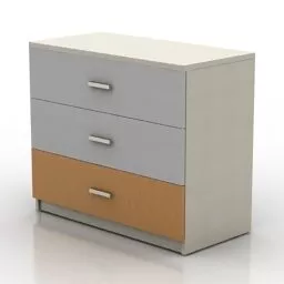 Locker Modex Three Drawers 3d model