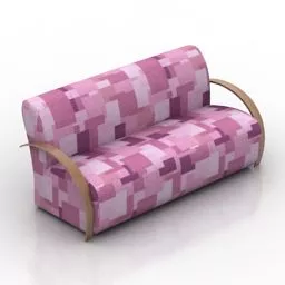 Sofa Pink Textures 3d model