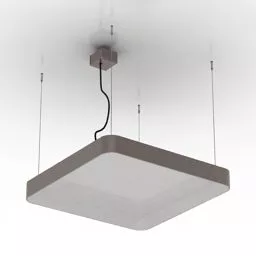 Four Shade Pendant Lamp 3d model
