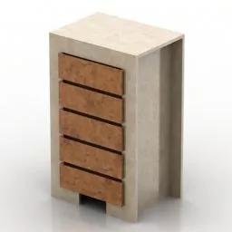 Locker Wardrobe Shelf Combine 3d model