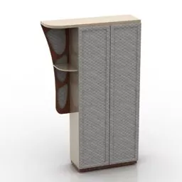 Wardrobe Rotang With External Shelf 3d model