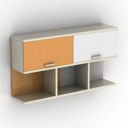 Tall Shelf With Seat Entrance Cabinet 3d model