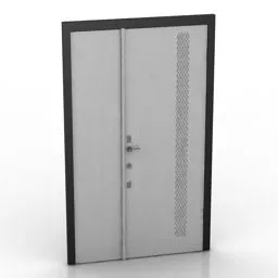 Dual Door With Lock 3d model