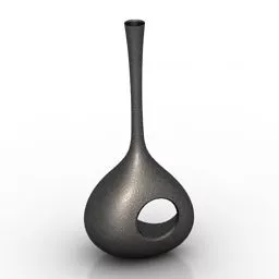 Art Vase With Hole Decorative 3d model