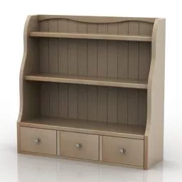 Rack With Three Drawers Bottom 3d model
