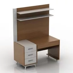 The Rattan Bedside Table 3d model