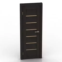 Door Black Wood 3d model
