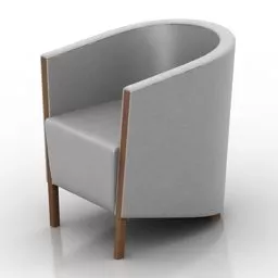 Armchair Moroso Curved Back 3d model