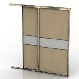 Sliding Door Braun 3d model