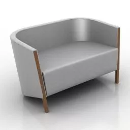 Sofa Moroso Curved Back 3d model