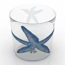 Glass Dinnerware Decorative Pattern 3d model