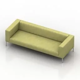 Sofa Italia Blue Fabric 3d model