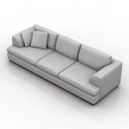 Boutique Sofa Red Velvet Material 3d model