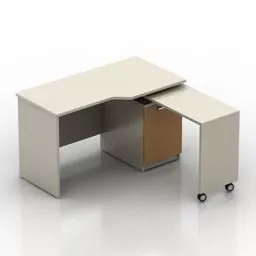 Work Table With Wheels Cabinet 3d model