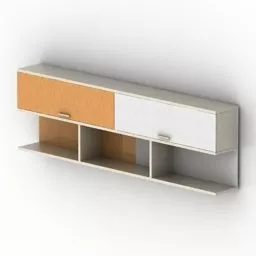 Multicolor Shelving Cabinet Unit 3d model