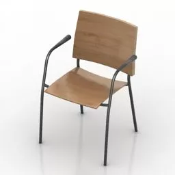 Simple School Armchair 3d model Simple School Armchair 3d model