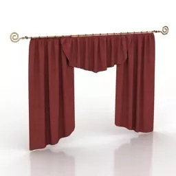 Collapsed Curtain Two Layers 3d model