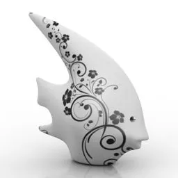 Figurine Fish Tableware 3d model
