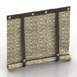 Roll Curtain Vintage Textures 3d model