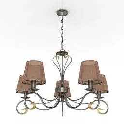 Chandelier Luster With Candlestick Lighting 3d model