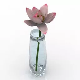 Vase Lotus Flower 3d model