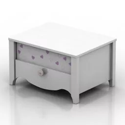 Nightstand Princess Bedroom 3d model