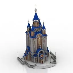 Eastern Church Building 3d model