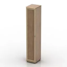 Thin Locker Bookcase Wardrobe 3d model