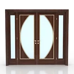 Door Frame With Glass Opener 3d model