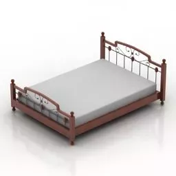 Vintage Bed Rostovi 3d model