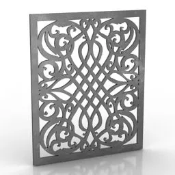Frame Decor Carved Pattern 3d model